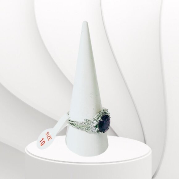 BO STERLING CLUB LAB CREATED ALEXANDRITE CORUNDUM RING (Size 10) - Picture 3 of 7